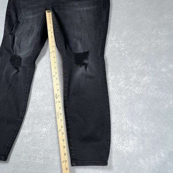 Torrid Jegging Jeans Womens Plus 22 Denim Stretch 28” Inseam Distressed Pockets - Picture 9 of 13